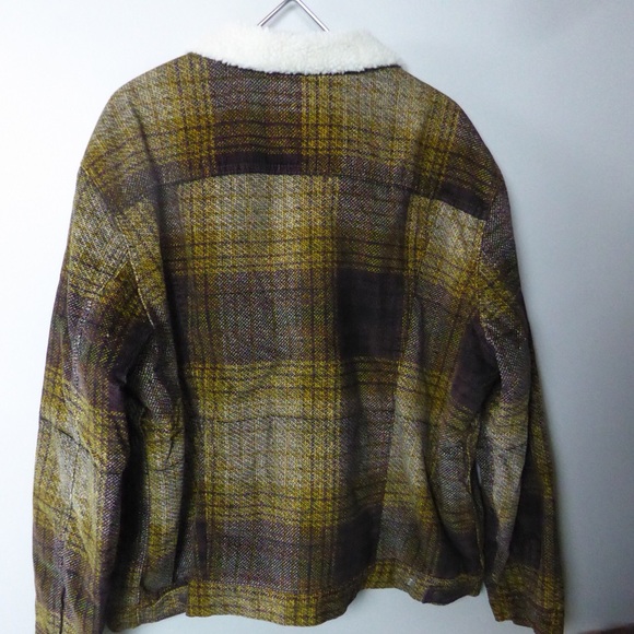 Levi’s Plaid Corduroy Faux Sherpa Lined Trucker Jacket NWT - Picture 7 of 9